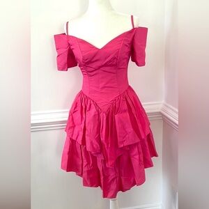 Vintage 1980s Scarlett Nite Barbie Pink Prom Dress Women’s Size 3-4
